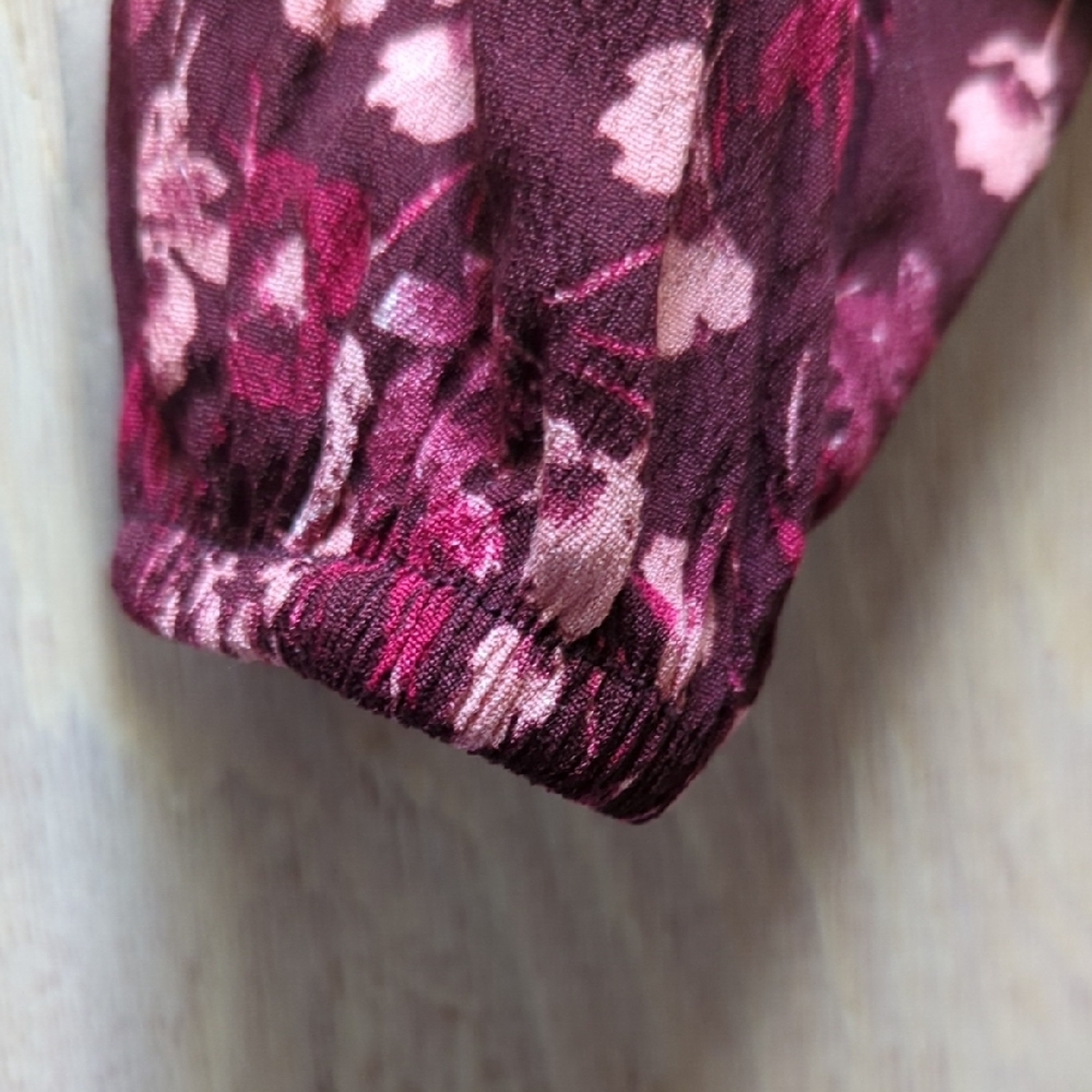 Chelsea and Violet girls Burgundy/Pink Floral print dress size 16 - Picture 7 of 12
